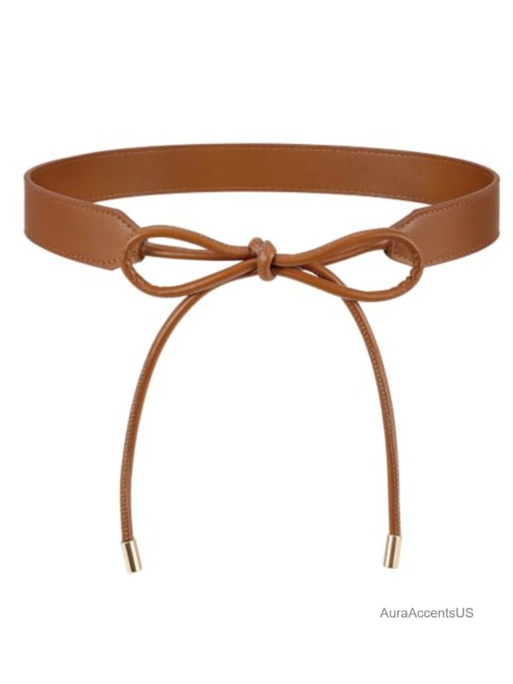 Leather Tie Belt Women Wrap Cinch Knotted Skinny Rope Belt for Dress Pants Jeans